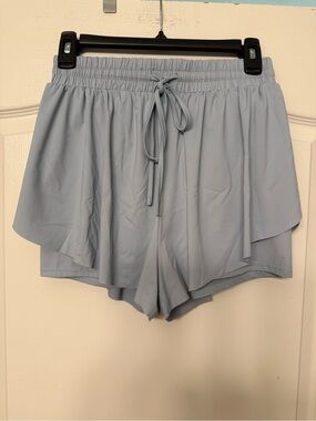 AS Revival Sky Blue Flowy Athletic Lined Running Shorts Size Medium Activewear